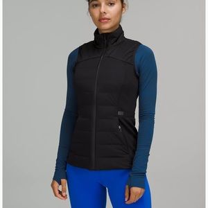 Black womens down for it all lululemon vest NWOT